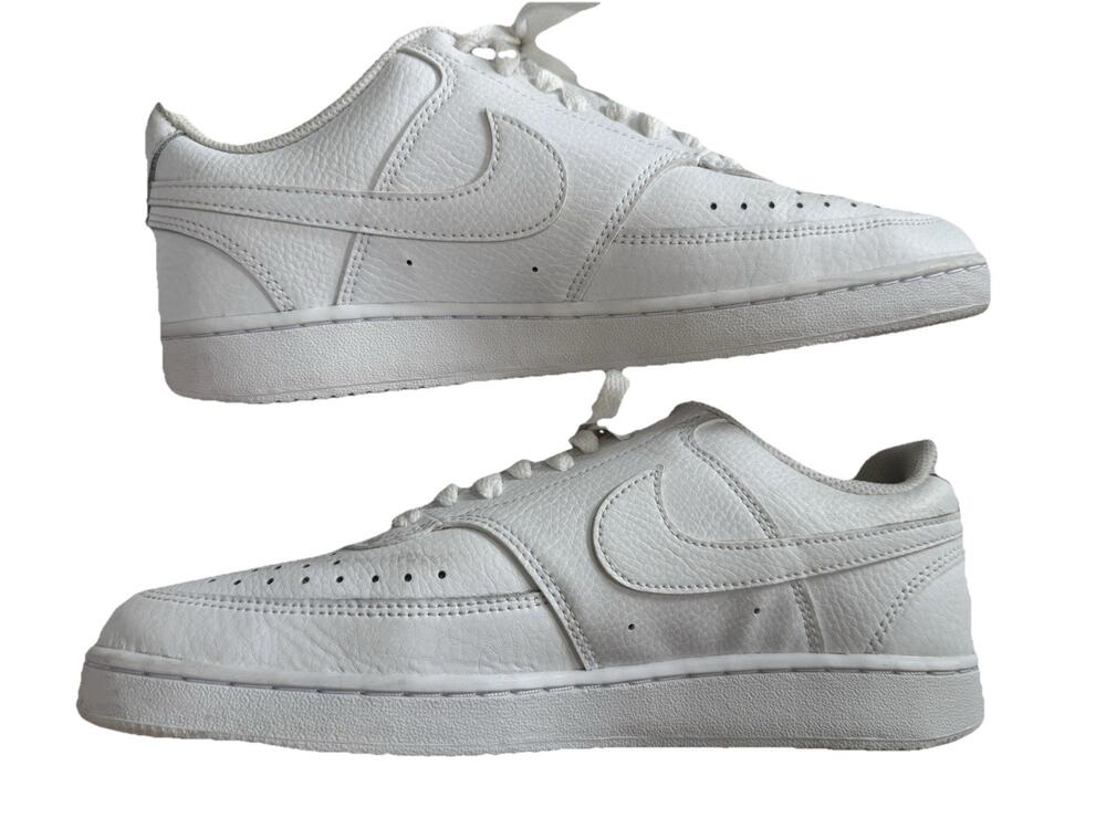Nike Court Vision Low Women's Lace-Up Low Top Leather Sneakers White